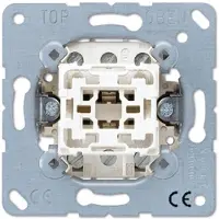 JUNG Interrupteur , 1 pôle, contact à fermeture, encastré, 1 bouton-poussoir à bascule, 10 A, 250 V, 1 pièce.
