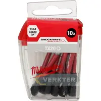 Milwaukee Embout de vissage Shockwave Gen II TX20 / 50 mm, 10 pièces