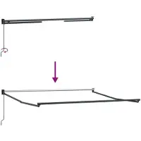vidaXL Store coulissant couleur sable 5 x 3 m, 100 % polyester et aluminium