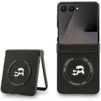 Karl Lagerfeld Karl&choupette Pins Magsafe Samsung Galaxy Z Flip7 Phone Case Noir