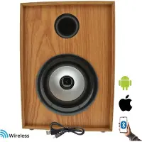 SoundLogic Enceinte Bluetooth Couleur Bois 25 Cm Assorti