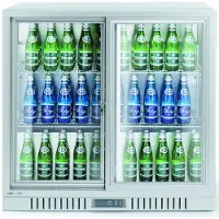 Hendi Réfrigérateur à 2 portes coulissantes, Arctic, 150 L, argent, 220-240 V/160 W, 900 x 520 x (H) 840 mm