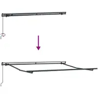 vidaXL Store à rallonge couleur sable 300 x 250 cm en polyester et aluminium