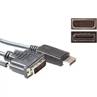 ACT Ak3997 Displayport To Dvi Cable 3.00 M Argenté