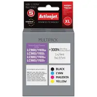 ActiveJet Cartouche d'encre ABB-1100NX (remplace Brother LC1100/980 ; Supreme ; 1 x 29 ml, 3 x 19,5 ml ; noir, magenta, cyan, jaune)