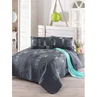L'essentiel Maison , Begonvilla- EPJ9094, Anthracite, couettes, 65% coton / 35% polyester (couverture) /