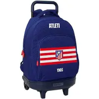 Safta Atlético De Madrid 33l Wheeled Backpack Bleu Enfants
