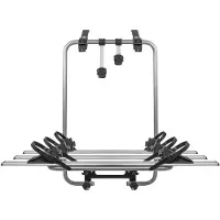 Menabo Shadow Silver | Porte-vélos arrière pour 3 vélos, compatible avec les hayons et les coffres - Aluminium