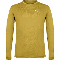 Salewa T-shirt manches longues PUEZ MELANGE DRY, couleur olive. Tailles disponibles : M, L, XL