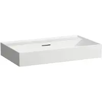 Laufen Kartell lavabo à encastrer, sans trou pour robinet, avec trop-plein, 800x460mm, H8103367571091