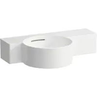 Laufen VAL Lave-mains, sans trou pour robinet, tablette à droite, avec trop-plein, coupant, 550x315mm, H8152830008131