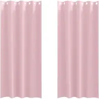 vidaXL Rideaux occultants avec anneaux 2 pcs rose bébé 260 x 140 cm