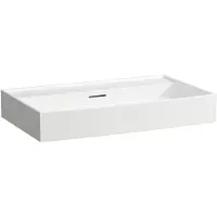 Laufen Kartell lavabo à encastrer, sans trou pour robinet, avec trop-plein, 800x460mm, H8103364001091