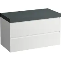Laufen LANI Plan de lavabo gris signalisation incl. meuble sous-lavabo, sans découpe, 985x495x580mm, H4055601122611