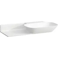 Laufen INO lavabo, sans trou pour robinetterie, sans trop-plein, tablette céramique à gauche, 900x450mm, H8133010001121