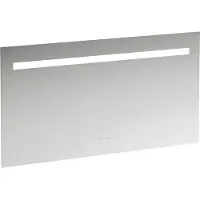 Laufen Miroir Leelo courant avec éclairage LED horizontal intégré, cadre en aluminium, 1300 mm, version avec 3 interrupteurs à capteur tactile, H4476839501441