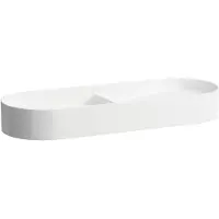 Laufen Sondeur mobile à double lavabo, sans trou pour robinet, sans trop-plein, 1000x370mm, avec couvercle en céramique pour robinet de vidange, blanc, H8123484001121