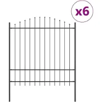 vidaXL , clôture de jardin WOERDEN, 6 pièces, 170 x 215 cm, gris