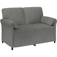 vidaXL Canapé 2 places , gris foncé, 138 x 83 x 95 cm, velours