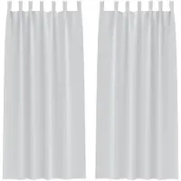 vidaXL Rideaux occultants avec anneaux 2 pcs Gris clair