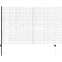 vidaXL : Clôture en fil barbelé soudé avec poteaux, 25 x 1,6 m, couleur grise, type maille