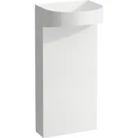 Laufen Sondeur mobile pour lavabo avec colonne intégrée, sans trou pour robinet, sans trop-plein, 410x900mm, avec robinet de vidange, blanc, H8113410001121