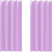 vidaXL Rideaux occultants avec anneaux 2 pcs Lila 260 x 140 cm