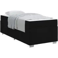 vidaXL Cadre de lit avec matelas Noir 80 x 200 cm Tissu