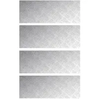vidaXL Escalier Escalier à angle droit 4 pcs Argent 80 x 30 cm Aluminium