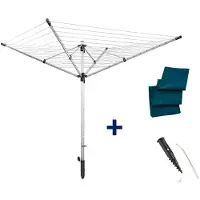 Leifheit LinoLift 600 Séchoir Parapluie 60 Mètres + Douille de Fixation