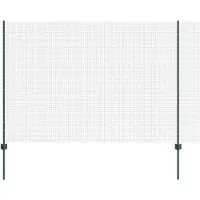 vidaXL : Clôture en fil barbelé soudé avec poteaux, 25 x 1,6 m, couleur verte