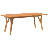vidaXL Table de jardin 200x90x75 cm bois massif acacia