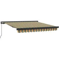 vidaXL Store extensible vert et jaune 300 x 250 cm