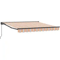 vidaXL Cadre de store bleu et orange 300 x 250 cm