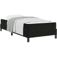 vidaXL Lit boxspring avec matelas noir 90 x 200 cm tissu
