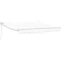 vidaXL Store rétractable blanc 350 x 250 cm Polyester et aluminium