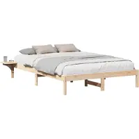 vidaXL Cadre de lit naturel 140 x 200 cm Pin massif