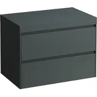 Laufen LANI Plan de lavabo gris signalisation incl. meuble sous-lavabo, sans découpe, 785x495x580mm, H4055501122661