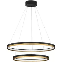 Lyora Suspension Cantria noir avec or Ø 80cm