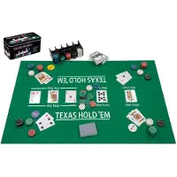 Engelhart Set de poker 200 jetons avec tapis et cartes