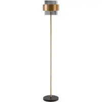 Lyora Lampadaire Sianna noir avec or