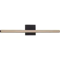 Nova Luce Lios - applique murale - 62 x 10 x 5 cm - 8W LED inclus - IP54 - café moka et noir mat
