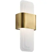 Kichler Elstead Serene LED Wandleuchte Naturmessing Messing (1469 lm)