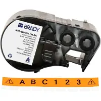 Brady M4C-500-595-OR-BK ruban vinyle 12,7 mm x 7,62 m (d'origine) - noir sur orange
