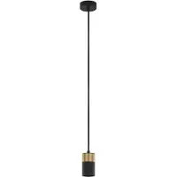 Nova Luce Suspension Pongo S simple 9,5 cm doré avec noir