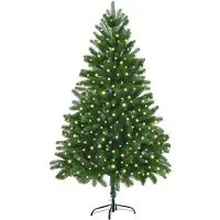 vidaXL Sapin de Noël avec 300 LED avec support Vert 180 cm PE