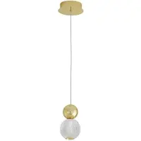 Nova Luce BRILLE LED Suspension or 7W blanc neutre 120x11cm 9511020