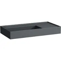 Laufen Kartell lavabo à poser, tablette à droite, sans trou pour robinet, sans trop-plein, 900x460mm, H8183387581121