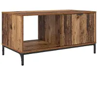vidaXL Table basse à tiroirs en bois recyclé 90 x 49 x 46 cm, aggloméré