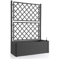 Big Buy Cooking Jardinière auto-arrosante Stefanplast Natural Deluxe Rectangulaire Anthracite 100 x 43 x 142 cm